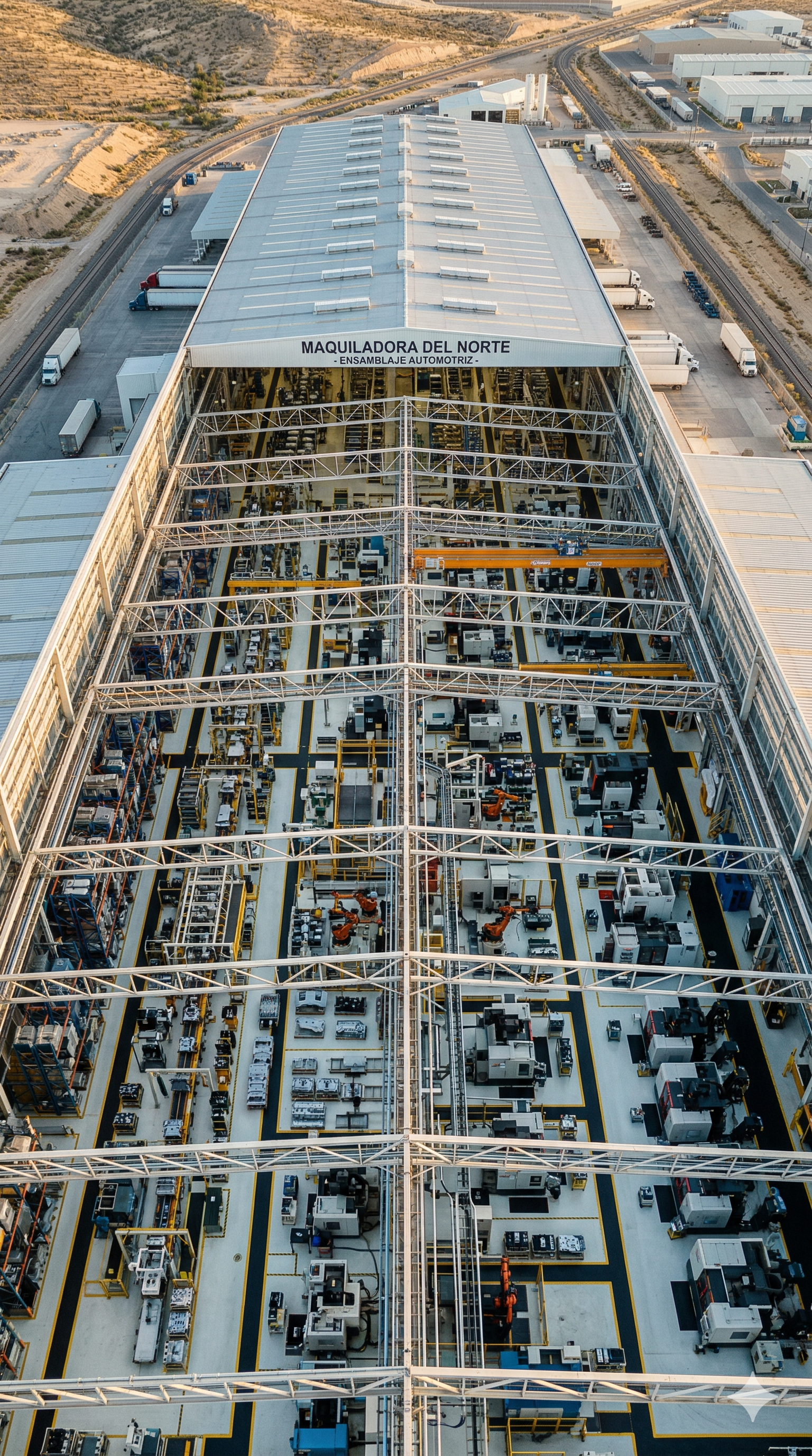 Planta industrial maquiladora vista aérea — avalluo